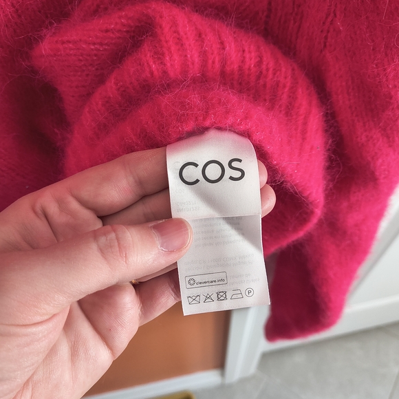 COS Bright Pink Alpaca Blend Turtleneck Sweater - Picture 4 of 8